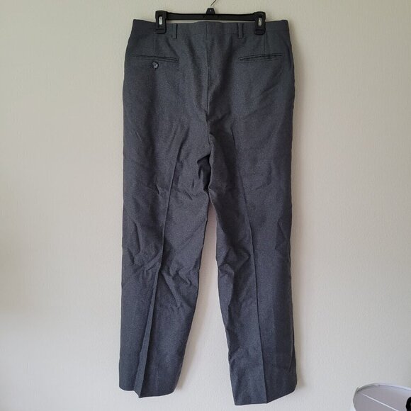 Christian Dior 100% Virgin Wool Vintage Men's Gray Pleated Dress Pants - Picture 3 of 5